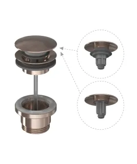 Mosdólefolyó ClickClack rendszerrel/fix Graphite Brushed
