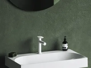 Spring mosdócsaptelep 190 mm, leeresztő nélkül, matt fehér SG 012.10WHM