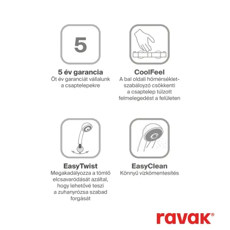 Espirit álló bidécsaptelep 150 mm leersztő nélkül ES 056.60RGB, Rose Gold Brushed