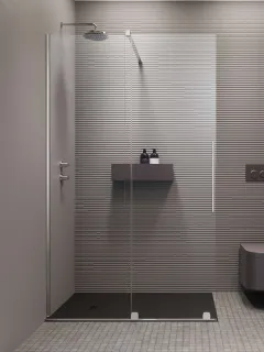 Furo Walk-in zuhanyfal 120 átlátszó jobbos