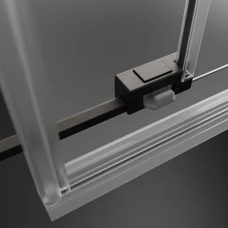 Idea Brushed GunMetal KDJ szögletes szálcsiszolt fegyvermetál zuhanykabin 100x110 átlátszó jobbos