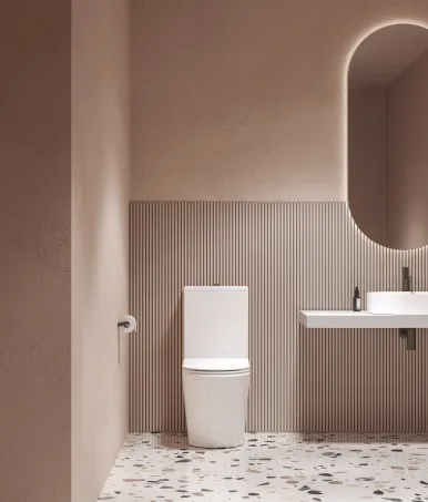 Elegant RimOff monoblokkos WC fehér