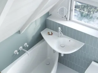 Avocado mosdó bal fehér, furattal