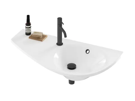 Avocado mosdó bal fehér, furattal