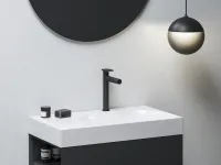 Spring mosdócsaptelep 255 mm, leeresztő nélkül, fekete SG 014.20BLM