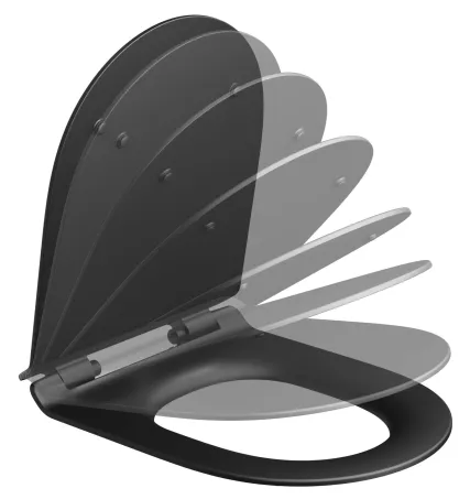 Vita WC slim ülőke, fekete