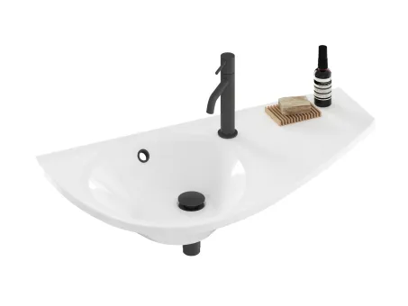 Avocado mosdó jobb fehér, furattal