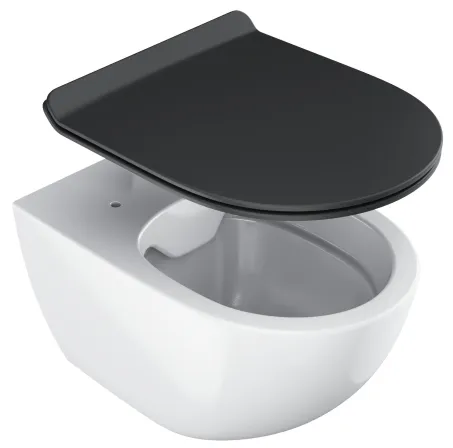Vita WC slim ülőke, fekete