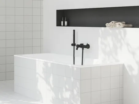 Espirit fali kádcsaptelep zuhanyszett nélkül ES 022.20BLM, Black Matt