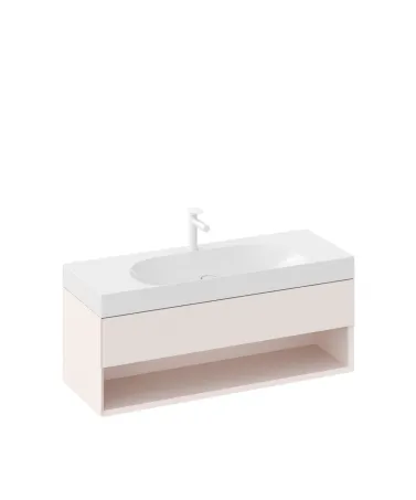 SD Lite 120 fürdőszobai szekrény mosdó alá Alabaster Pink