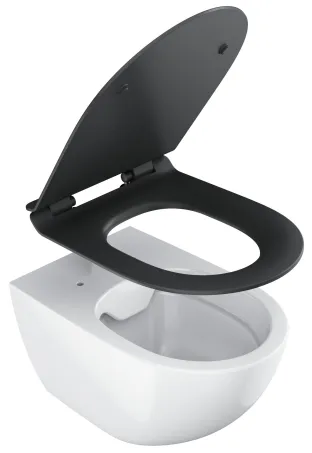 Vita WC slim ülőke, fekete