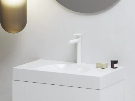 Spring mosdócsaptelep 255 mm, leeresztő nélkül, matt fehér SG 014.10WHM