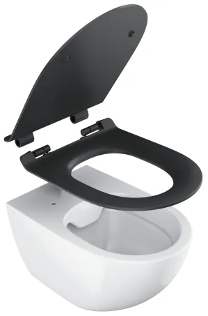 Vita WC slim ülőke, fekete