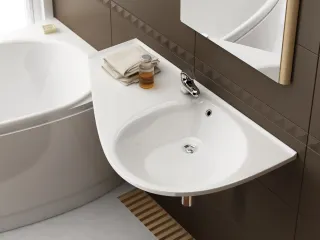 Avocado Comfort mosdó bal fehér, furattal