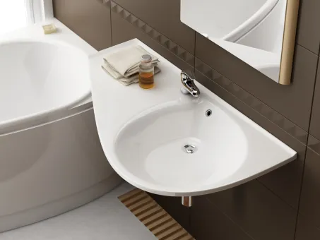 Avocado Comfort mosdó bal fehér, furattal