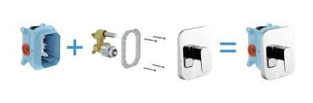 10° Free falba süllyesztett csaptelep váltó nélkül TD F 066.00CR, króm, R-boxhoz