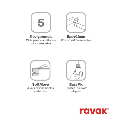 Life álló bidécsaptelep 160 mm, leersztő nélkül LF 056.20BL, fekete