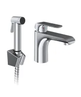 Flat álló mosdócsaptelep bidézuhannyal leeresztő nélkül FL 112.00CR, króm