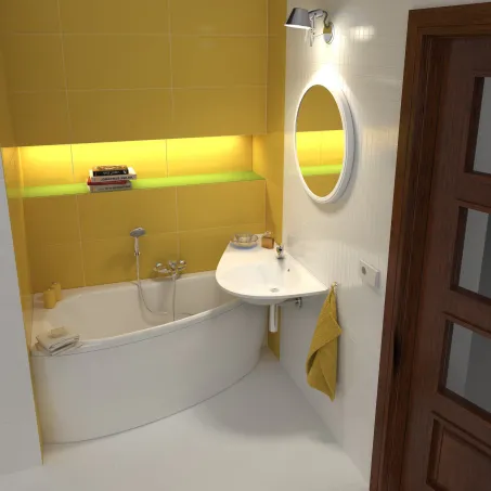 Avocado Comfort mosdó bal fehér, furattal