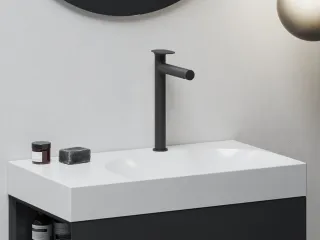 Spring mosdócsaptelep álló 315 mm, leeresztő nélkül, fekete SG 015.20BLM