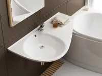 Avocado Comfort mosdó jobb fehér, furattal