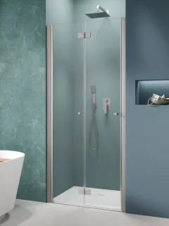 Nes Brushed Nickel DWB szálcsiszolt króm zuhanyajtó 80 átlátszó jobbos