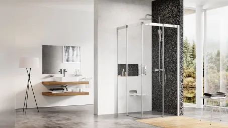 Matrix MSRV4-100x100 zuhanykabin szatén+transparent