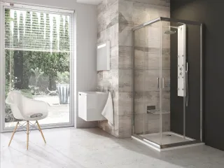 Blix BLRV2 90x90 zuhanykabin krómhatású+transparent
