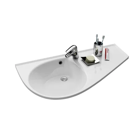 Avocado Comfort mosdó jobb fehér, furattal