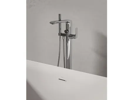 Flat padlón álló kádcsaptelep szettel FL 080.00CR.RB07A, króm