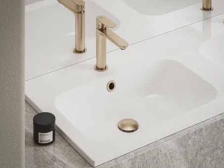 Mosdó túlfolyó fedél, Rose Gold Brushed