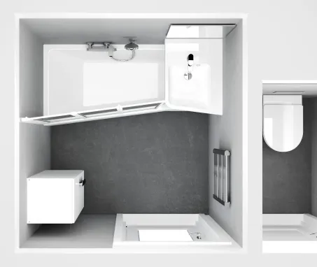 BeHappy II mosdó jobbos, furattal