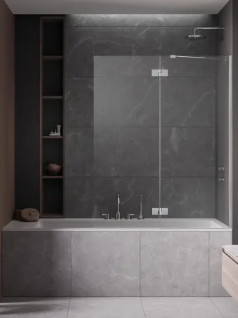 Essenza PND II kádparaván 120 átlátszó balos