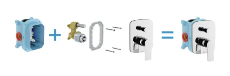 Classic falba süllyesztett csaptelep váltóval CL.065.00CR, króm, R-boxhoz