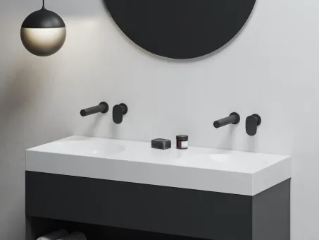 Spring falba süllyesztett mosdócsaptelep testtel, fekete SG 019.20BLM.O1