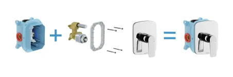 Classic falba süllyesztett csaptelep váltó nélkül CL 066.00CR, króm, R-boxhoz