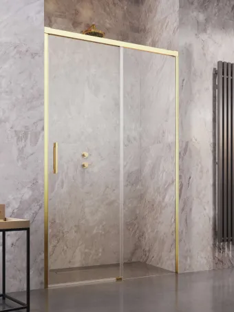 Idea Gold DWJ arany zuhanyajtó 110 átlátszó balos