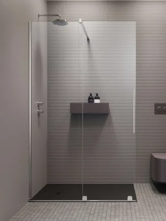 Furo Walk-in zuhanyfal 140 átlátszó jobbos