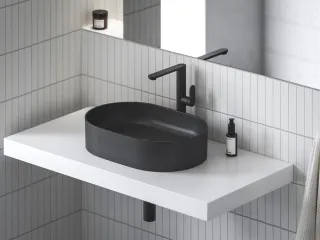 Chrome II álló mosdócsaptelep, 300 mm, leeresztő nélkül, fekete CR II 015.22BL