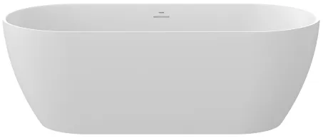 Freedom O Tec 170x77 akrilkád, matt fehér/fehér szabadonálló, fehér/fekete/króm lefolyó