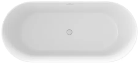 Freedom O Tec 170x77 akrilkád, matt fehér/fehér szabadonálló, fehér/fekete/króm lefolyó