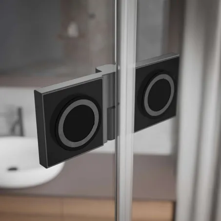 Essenza Pro Brushed GunMetal PDD íves szálcsiszolt fegyvermetál zuhanykabin 80x90 átlátszó