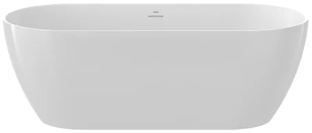 Freedom O Tec 170x77 akrilkád, fehér szabadonálló, fehér/fekete/króm lefolyó