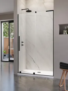 Furo SL Black DWJ fekete zuhanyajtó 110 átlátszó balos