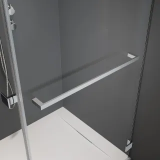 Törölközőtartó rögzítés két ponton az üvegre (króm)