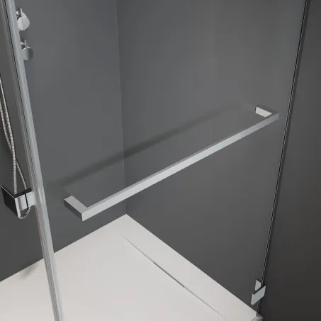 Törölközőtartó rögzítés két ponton az üvegre (króm)