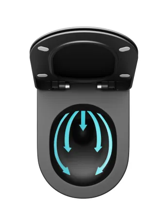 Uni Chrome WC RimOff fekete