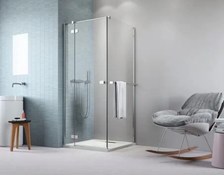 Törölközőtartó rögzítés két ponton az üvegre (króm)