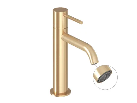 Espirit álló mosdócsaptelep BeCool 190 mm leeresztő nélkül ES 012.61GLB, Gold Brushed