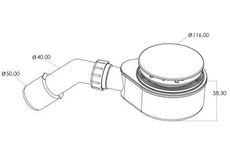 R583G zuhanytálca szifon arany